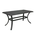 thumbnail image 1 of 43 Inch Wynn Outdoor Patio Metal End Table, Pattern Top, Black- Saltoro Sherpi, 1 of 2