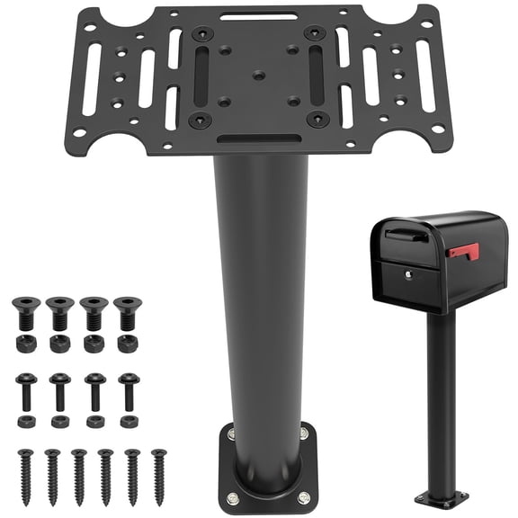  43" Mailbox With Mounting Bracket Black In-ground Forepatible Mail Boss Architectural Mailboxes Gibraltar Hykolity Shoppingonbed Adoorn