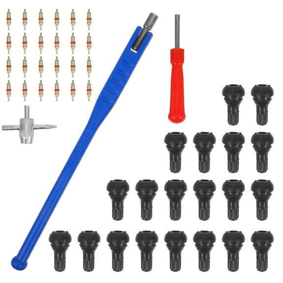 43 Pcs Tire Valve Tool Core Stem Installer Puller Installation Abs Copper Iron