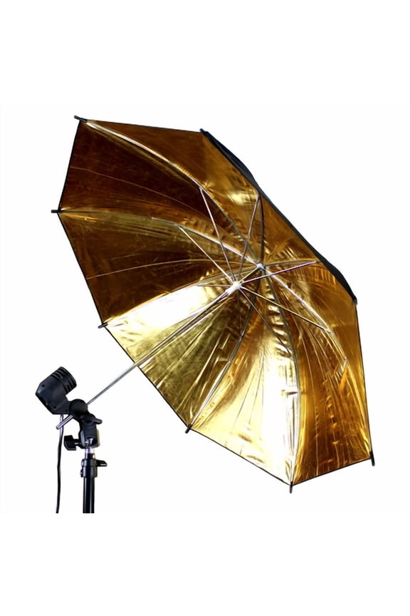43" Photo Umbrella Gold&Black Studio Flash Light Reflective Photograph Umbrella