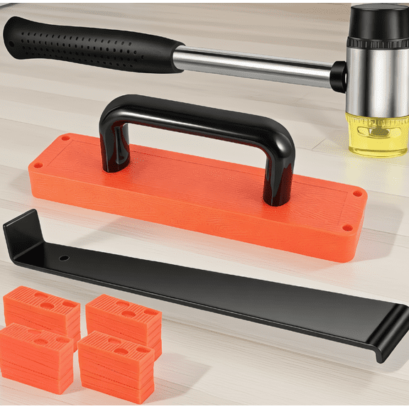 43-Piece Laminate Flooring Installation Kit, LVP Vinyl Floor Tools with Tapping Block, Pull Bar, Mallet and Spacers