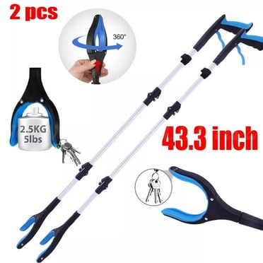 43" Reacher Grabber Pickup Tool 2 Pack, Kekoy Hand Reachers and Grabbers for Seniors for Reach Heavy Duty, Foldable Reaching Assist Aid Pick up Tool