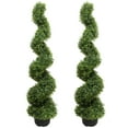 thumbnail image 1 of 43” Spiral Boxwood Artificial Topiary In Plastic Pot (set Of 2 ), 1 of 5