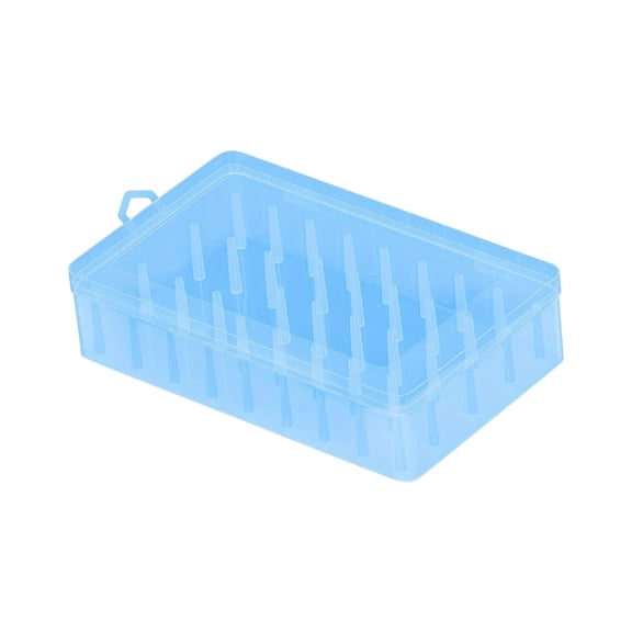 42-Spool Plastic Thread Organizer Box - Transparent Storage Case for Sewing Threads, Needles, and Small Accessories, Compact and Durable Design for Home Sewing Rooms(9.3*5.4*2.6inch)