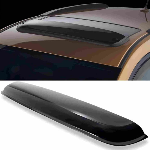 43" Universal Sunroof Visor Wind Deflector, Dark Smoke Moonroof Guard