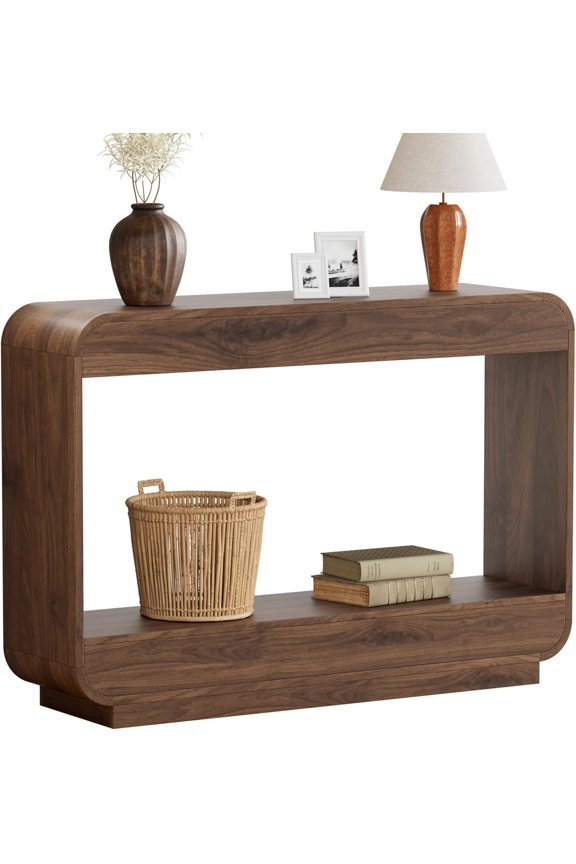 43" Waterfall Console Table for Entryway, Wooden Entryway Table, Farmhouse Behind Sofa Table for Living Room, Hallway, Entrance, Couch, Entry, Home Decor