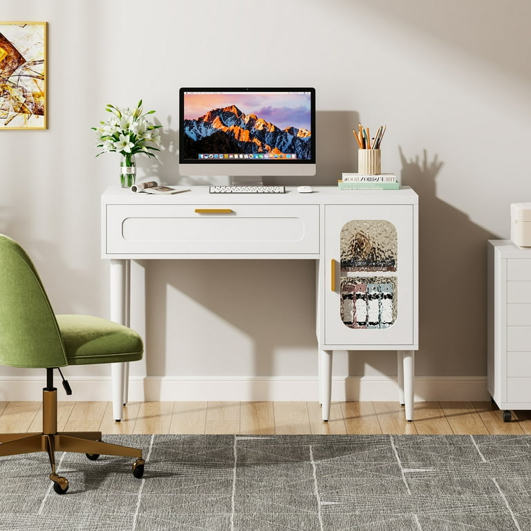 2 tier 2024 white desk