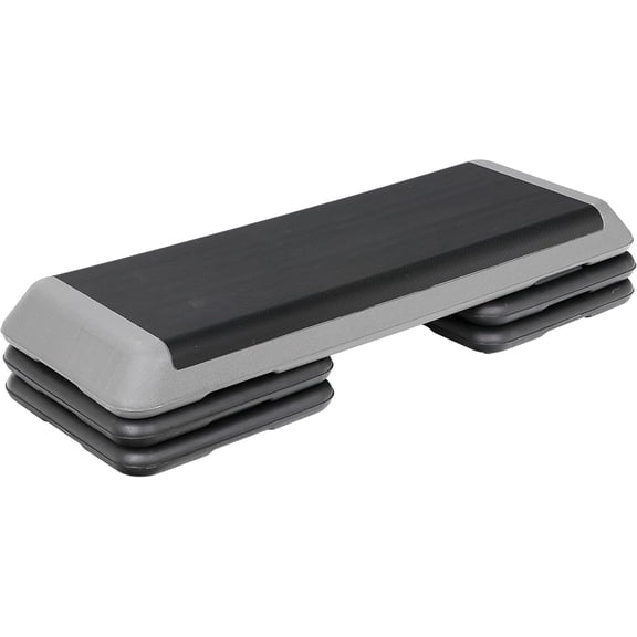43'' Wide Adjustable Aerobic Step Platform - 4 Stackable Risers for Home Gym Cardio, Strength & Full-Body Training
