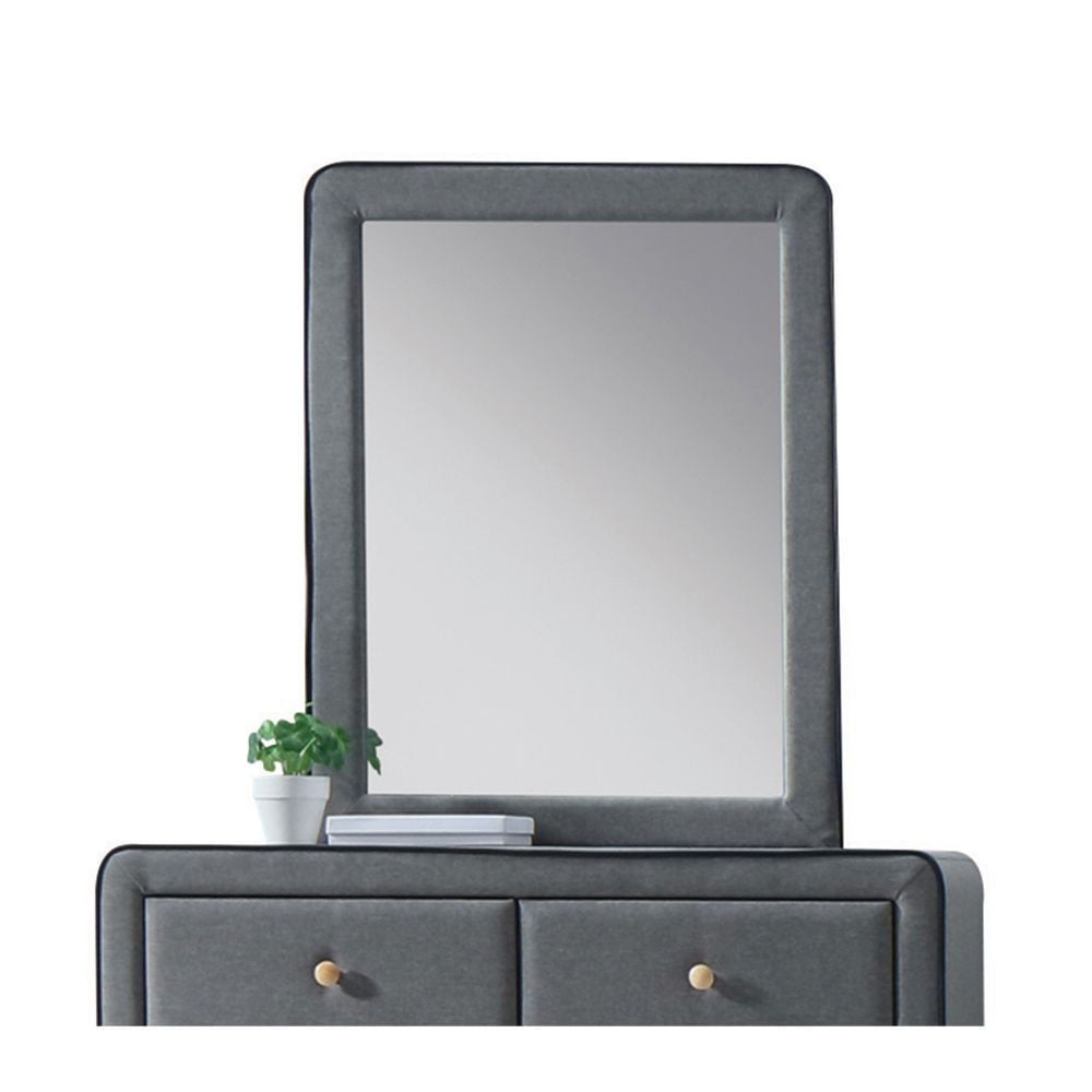 43" X 16" X 34" Light Gray Fabric Dresser