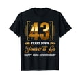 thumbnail image 1 of 43 Years Down Forever To Go Couple 43rd Wedding Anniversary T-Shirt, 1 of 5