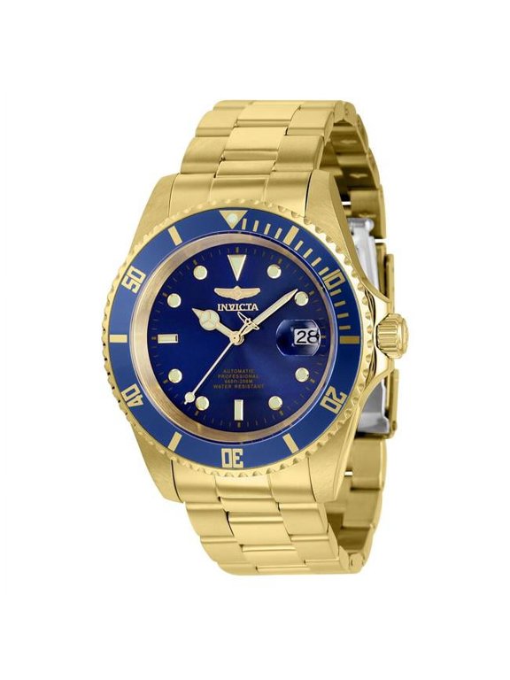 43 in. Dia. 22 mm Mens Pro Diver Automatic 3 Hand Blue Dial Watch