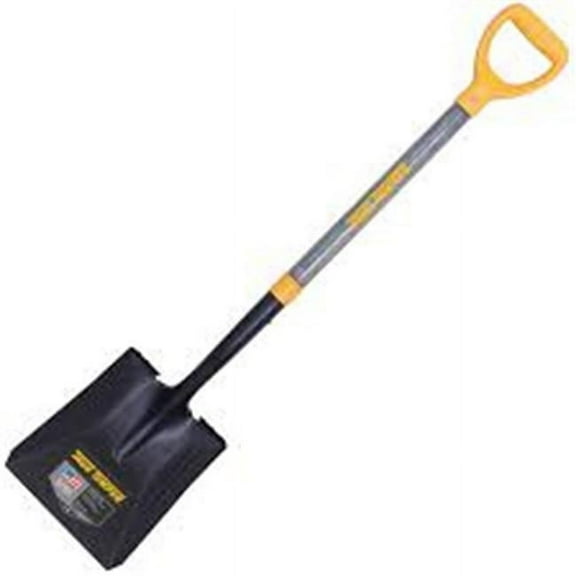 43 in. Square Point Shovel with Wood Handle & Poly D-Grip