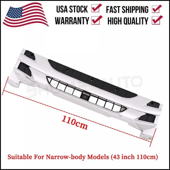 43 Inch Bright Chrome Radiator Grille for Isuzu NPR NPR-HD NQR NRR 2015 2016 2017 2018 2019 2020 2021 2022 2023