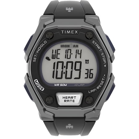 43 mm Mens Ironman Classic Watch, Black & Gray