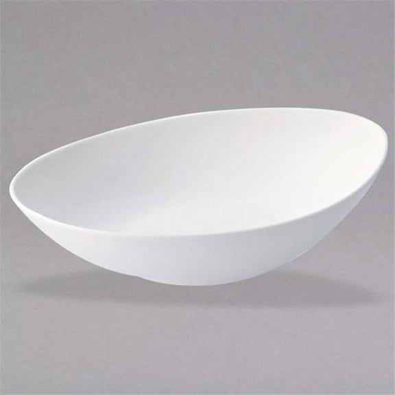 43 oz Stage Warm White Porcelain Oval Soup Bowl