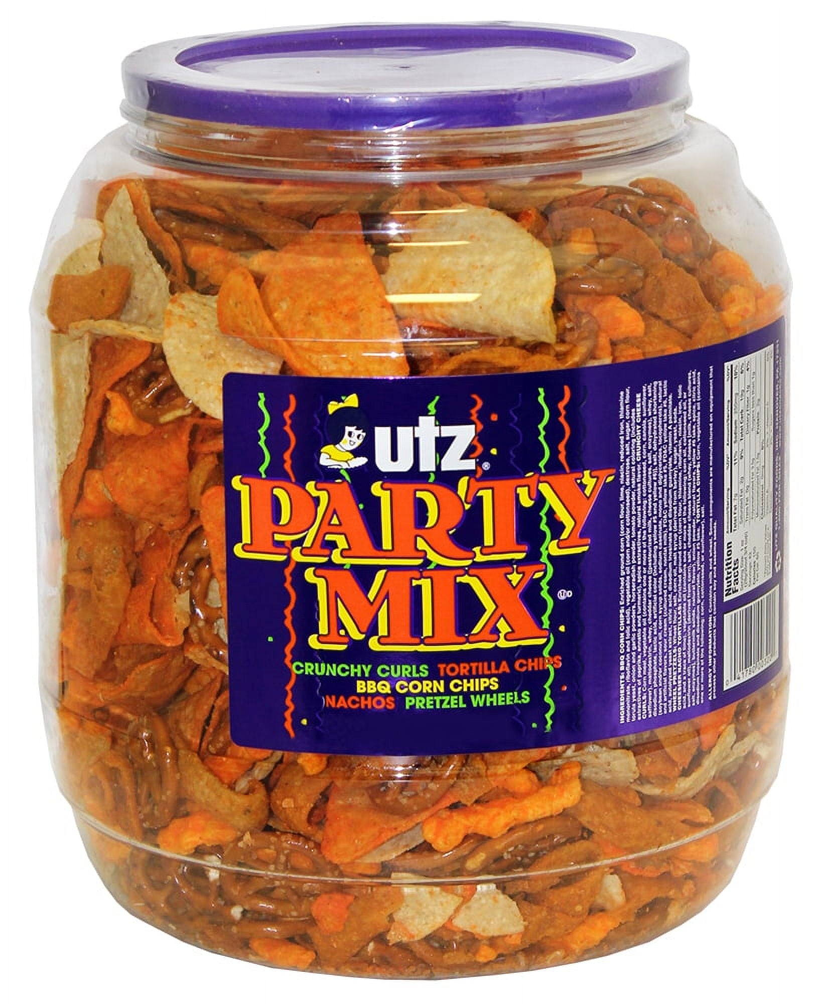 Utz Party Mix Barrel, 43 oz Salty Snacks & Chips Variety Pack