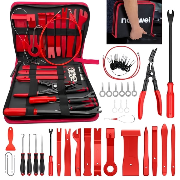 43-piece interior disassembly tools, car terminal disassembly key tools, car calipers, audio disassembly tools
