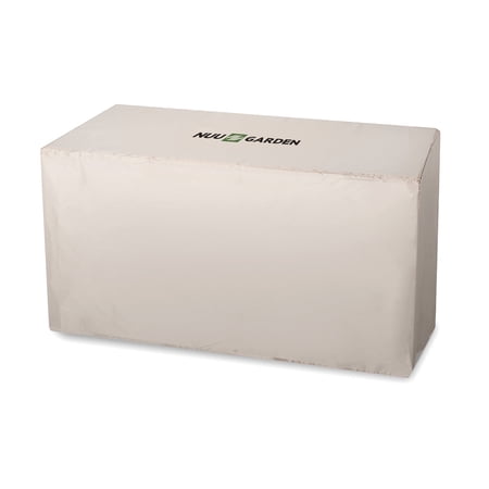 Nuu Garden 43 x 21 x 24 Inch Rectangle Fire Pit Cover for Outdoor Patio Propane Fire Pit Table, Waterproof PVC Material, All-Weather Resistance, Beige