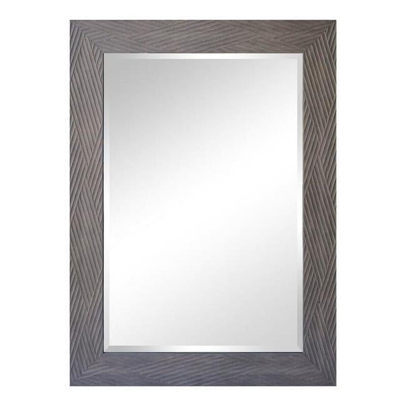 Bryson 43" x 31" Dark Bronze Wood Framed Wall Mirror