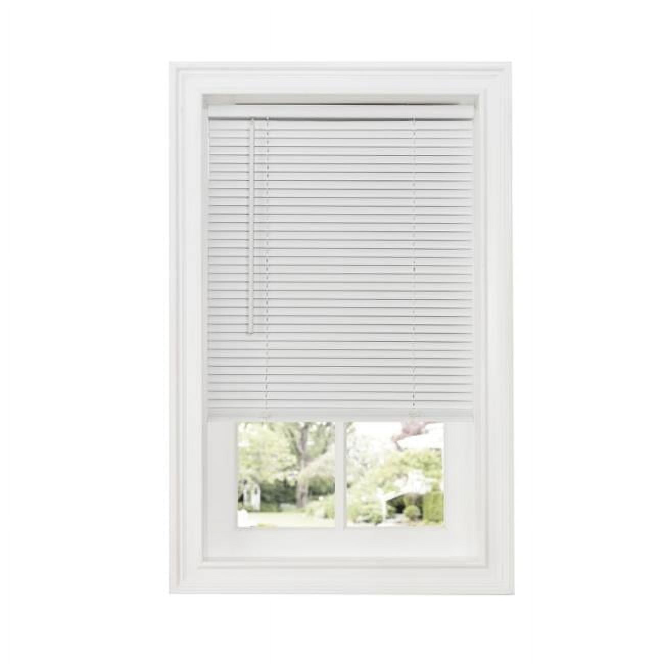 43 x 64 in. GII Deluxe Sundown Cordless Vinyl Room Darkening Mini Blinds, White