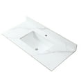 thumbnail image 1 of 43"x22" Sintered Stone Vanity Top For Bathroom With Ceramic Sink And Fashionable Style White, 1 of 6