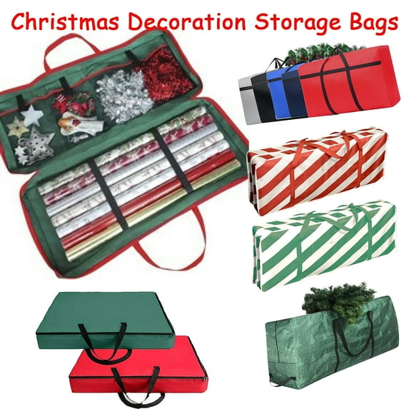 43"x24"x14" Christmas Tree Storage Bag Artificial Holiday Trees, Large Capacity Christmas Decor Storage Organizer with Waterproof Protective Fabric Reinforced Carry Handles Seasonal Home, HAODEJW