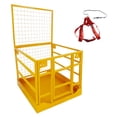thumbnail image 1 of 43"x45" Forklift Safety Cage, 1300 LBS Capacity Forklift Work Platform with Safety Harness, Collapsible Aerial Platform for Lifting Loader
﻿, 1 of 7