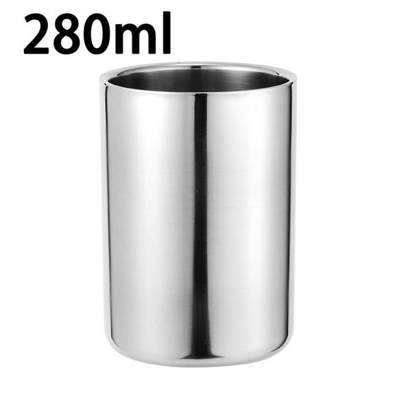 430/280Ml Double-Wall Stainless Steel Drinking Cup Beer Coffee Tea Mug Drinkware For-Seiko Polishing, Stable And Bottom Cups