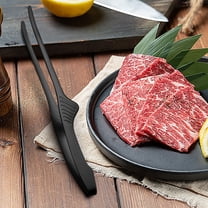 430 Stainless Steel Barbecue Tongs | Professional Food Tongs for Grilling Steak & Sausages | Heat-Resistant Restaurant & Hotel Cooking Utensils | 24.5Cm Length