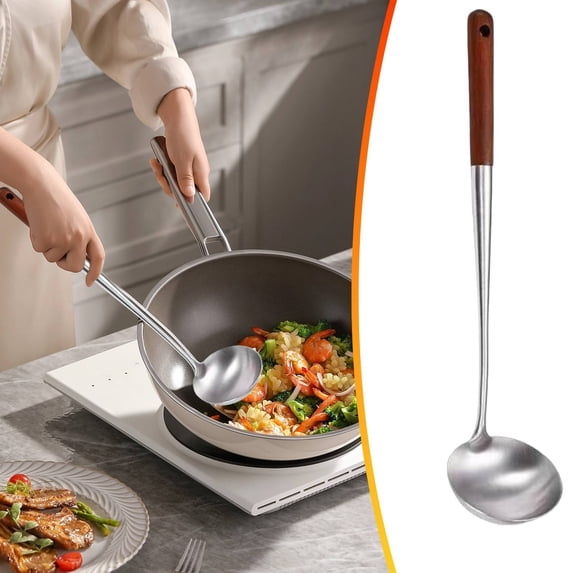 430 Stainless Steel Kitchen Utensil Set - Ergonomic Spatula and Spoon Set, Heat-Resistant Frying Pan and Slotted Turner, Dishwasher-Safe Cooking Tool Kit, 8-Piece Non-Scratch Kitchenware