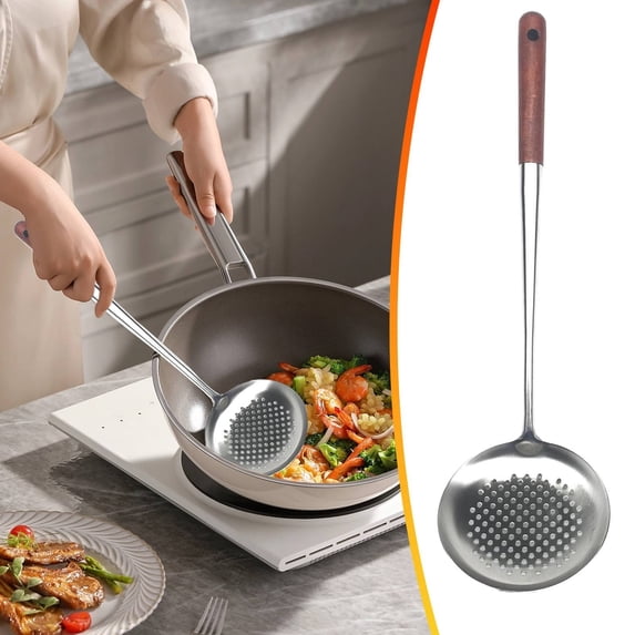 430 Stainless Steel Kitchen Utensil Set - Ergonomic Spatula and Spoon Set, Heat-Resistant Frying Pan and Slotted Turner, Dishwasher-Safe Cooking Tool Kit, 8-Piece Non-Scratch Kitchenware