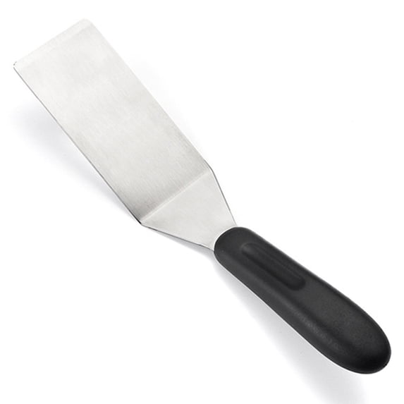 430 Stainless Steel Steak Spatula - 10" Wide Blade Flipper with Sharp Edge, Ergonomic Non-Slip Handle for Grilling, Frying & Japanese Cooking - Professional Kitchen Tool