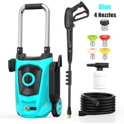 4300Psi Electric Pressure Washer, New Power Washer with 35FT+20FT Resistant Extension Pressure Washer Hose, 4 Nozzles, for Home/CarBlue