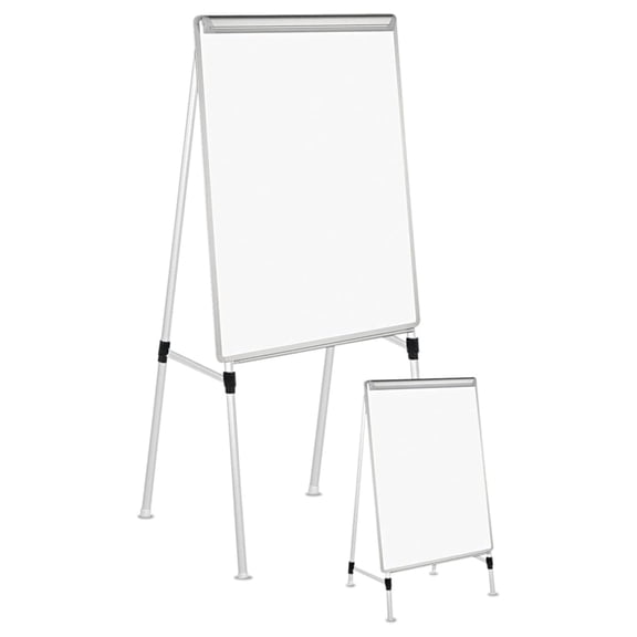 43033 Dry Erase Board, Height: 42" to 67", Board: 29" x 41", White/Silver