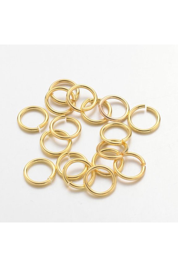 430Pcs Golden Color Brass Jump Rings 6mm Open Jump Rings Thick Chainmail Making Jewelry Findings for Jewelry Making Supplies and Necklace Repair 8x1mm for DIY