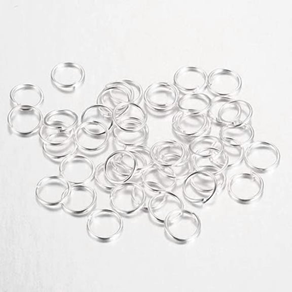 430Pcs Iron Open Jump Rings Silver Color Plated Jump Rings 6.6mm Thick Chainmail Making Jewelry Findings for Jewelry Making and Necklace Repair 8x0.7mm Silver