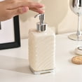 thumbnail image 1 of 430ml Shower Gel Shampoo Dispenser Bottle, Plastic Press Pump Soap and Lotion Storage Bottle, Refillable Liquid Hand Soap Container for Bathroom Kitchen, White, 1 of 6