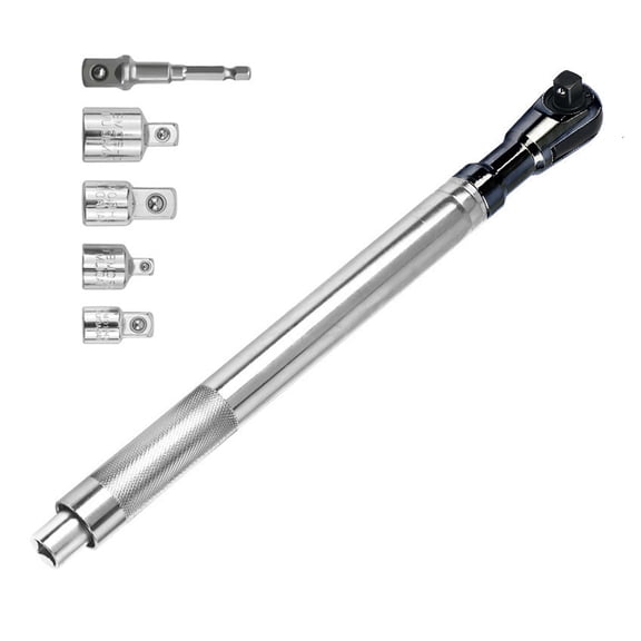 430mm Long Offset Extension Wrench with 4 Adapters 1/2Inch Drive Impacts Ratchets Extender For Tight Space