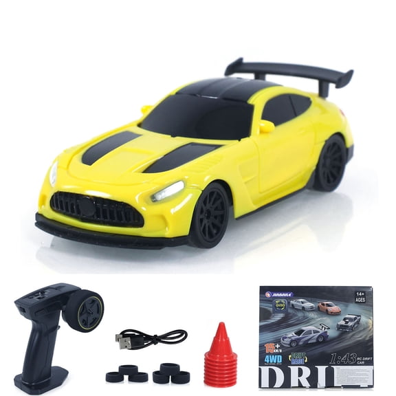 4310G RC Drift Car Ready to Run Motor ESC Servo Gyroscope LED Lights Battery Indoor Outdoor Racing Mini Car Gift for Adults