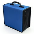 thumbnail image 1 of 432 Capacity CD Case, Heavy Duty Nylon Blue DVD Disc Case Bag Holder Organizer Binder, 1 of 8