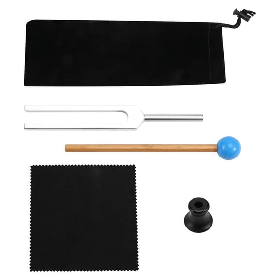 432 Hz Tuning Fork with Hammer, Aluminum Alloy Tuning Fork Silver