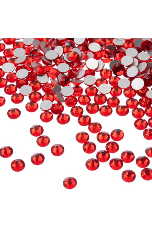 432pcs Crystal Lane DIY SS12 (3mm) Light Siam Glass Round Flat Back Rhinestones for nail art, clothes design decorations