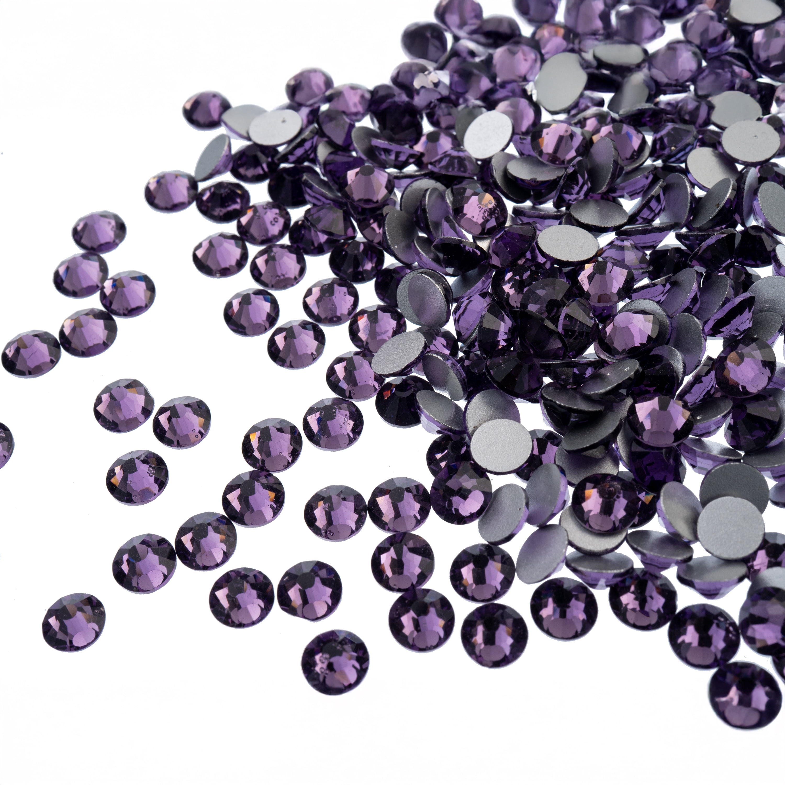 432pcs Crystal Lane DIY SS12 (3mm) Light Violet Glass Round Flat Back ...