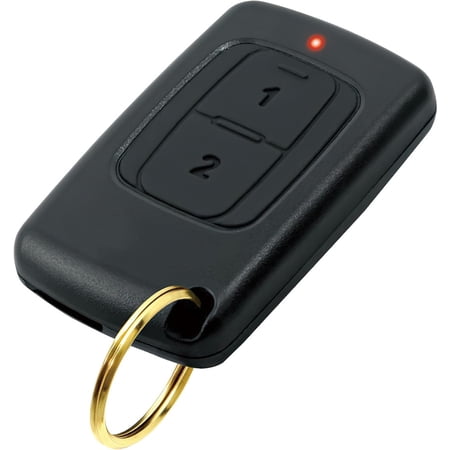 Seco-Larm SK-939T2-GNUQ 2-Buttons 3-Channels Pendant RF Transmitter; Over 68 Billion Possible Codes; LED Transmission Indicator; Operates up to 500ft; Weatherproof IP66; Anti-scan Protection