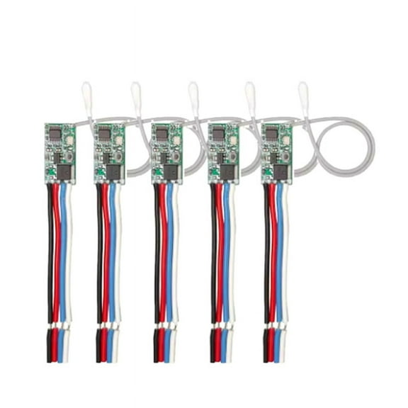 433.92Mhz Universal Wireless DC 3.6V-24V Remote Control Switch 1 CH Relay Receiver LED Light Controller DIY Kit,5 x DC 3.6V-24V Remote Control Switch