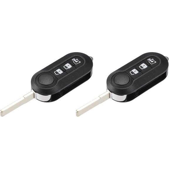 433 MHz Key Fob Keyless Entry Remote Fit for Fiat 500 for Ram ProMaster City - Pack of 2 Black