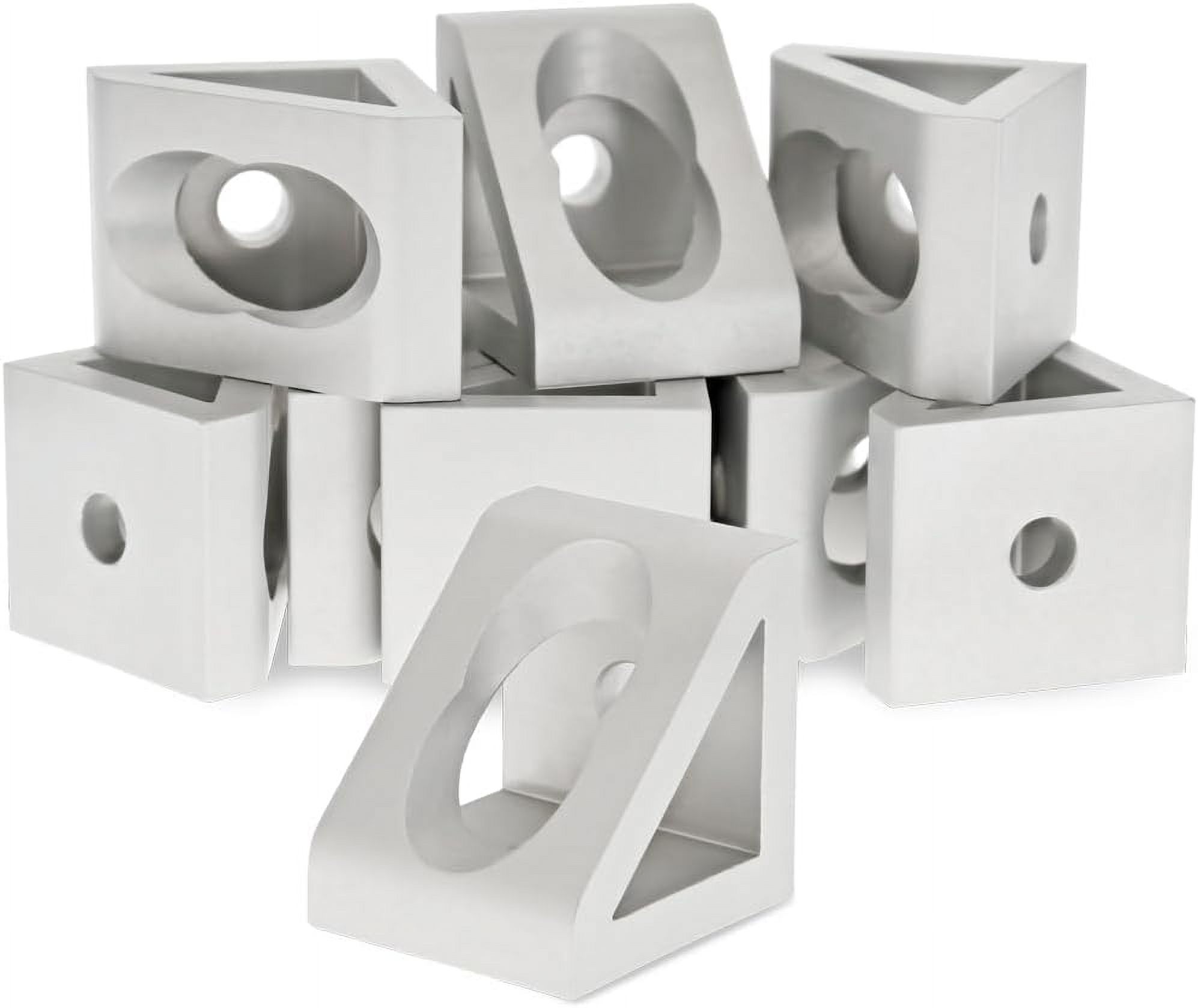 4332, 15 Series, 2 Hole Aluminum Inside Corner Gusset L Bracket For 80/