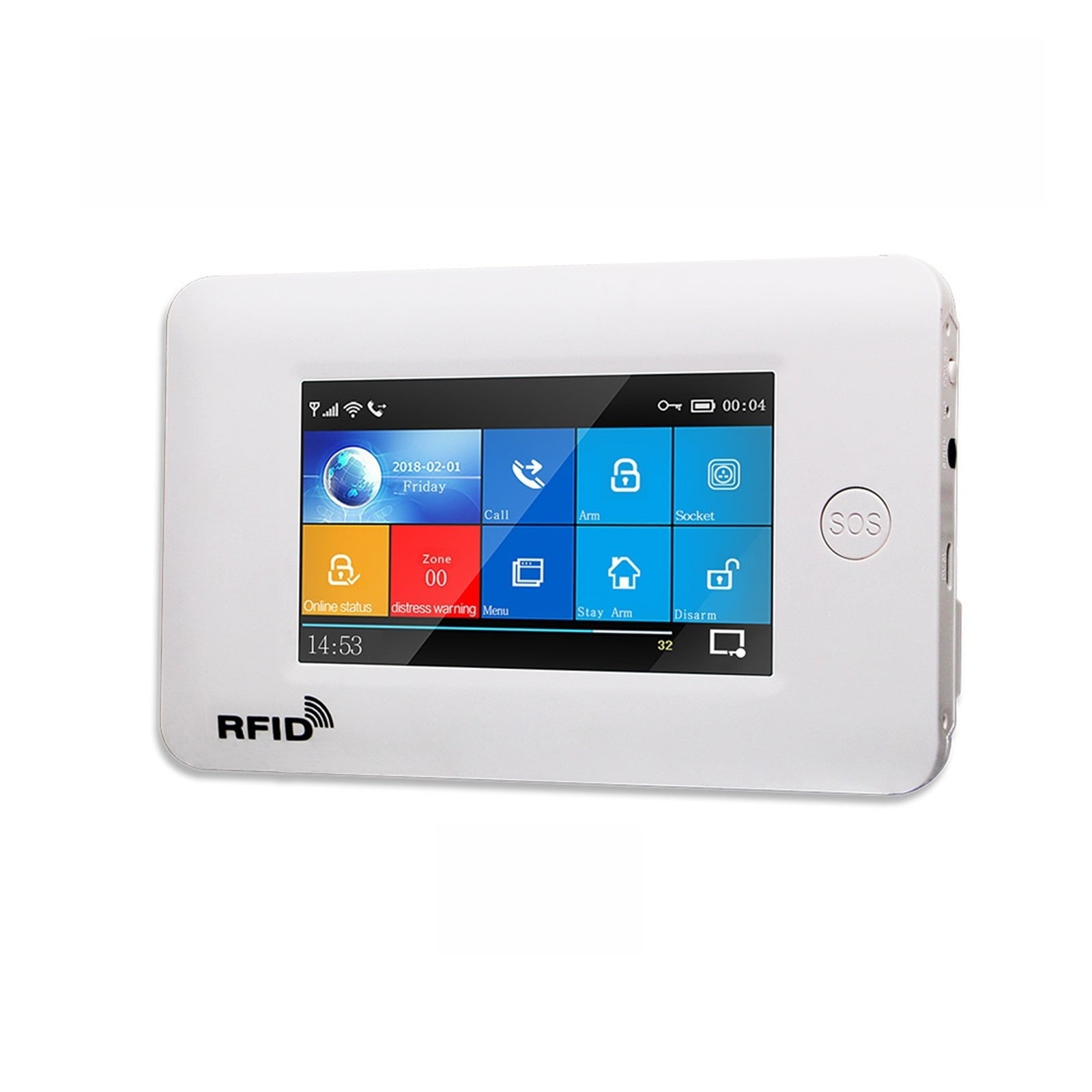 433MHz All Touch Screen Wireless GSM RFID Card Burglar Alarm System