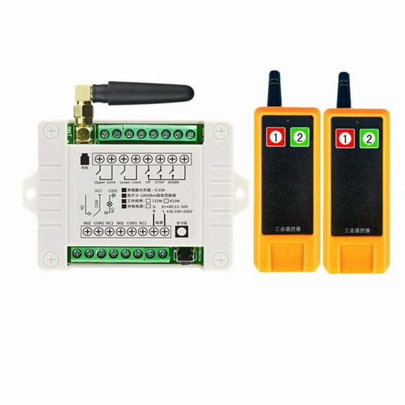 433MHz Industrial Wireless Remote Control Switch, DC 12V/24V/36V, 2CH Receiver,1 * 433MHz Industrial Wireless Remote Control Switch kit
