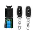 thumbnail image 1 of 433MHz Remote Control DC6V-30V 2CH Relay Receiver with Remote Control for Garage Door Light Control,1 * Remote Control Switch 2 * Remote Control,Black, 1 of 6